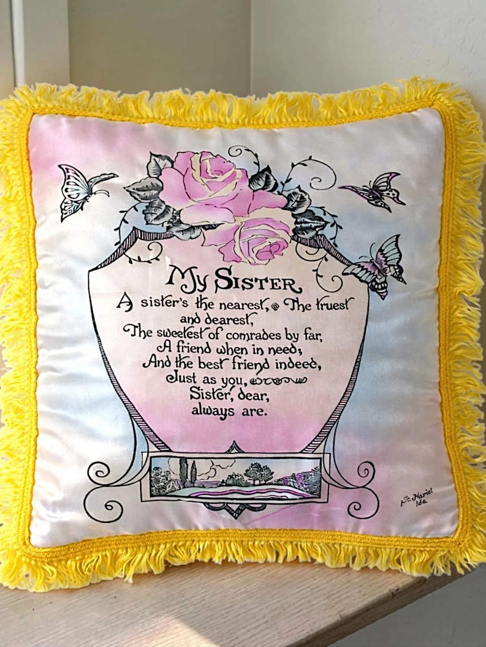 Military Satin Pillowcase Cover Vintage Home Front St Maries Idaho US‎ MY SISTER
